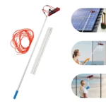 Solarmodul-Reinigungsbürste Fensterreinigungsbürste mit Teleskopstange Drehbarer Bürstenkopf 5m Stangenlänge 20m Schlauchlänge 5