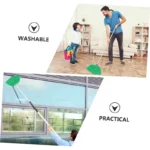 2 Stück Multifunktionaler Lazy-Broom-Kopfüberzug, Bodenwischer, Besen-Tuch, Wiederverwendbarer Saugfähiger Besen, Haushaltsreinigungszubehör 4