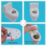 Y3NF Lustige Streich Squirt Spray Wasser Wc Closes für Spaß/Trick Entlasten Stress Spray Wasser Wc für Entlasten Langeweile 5