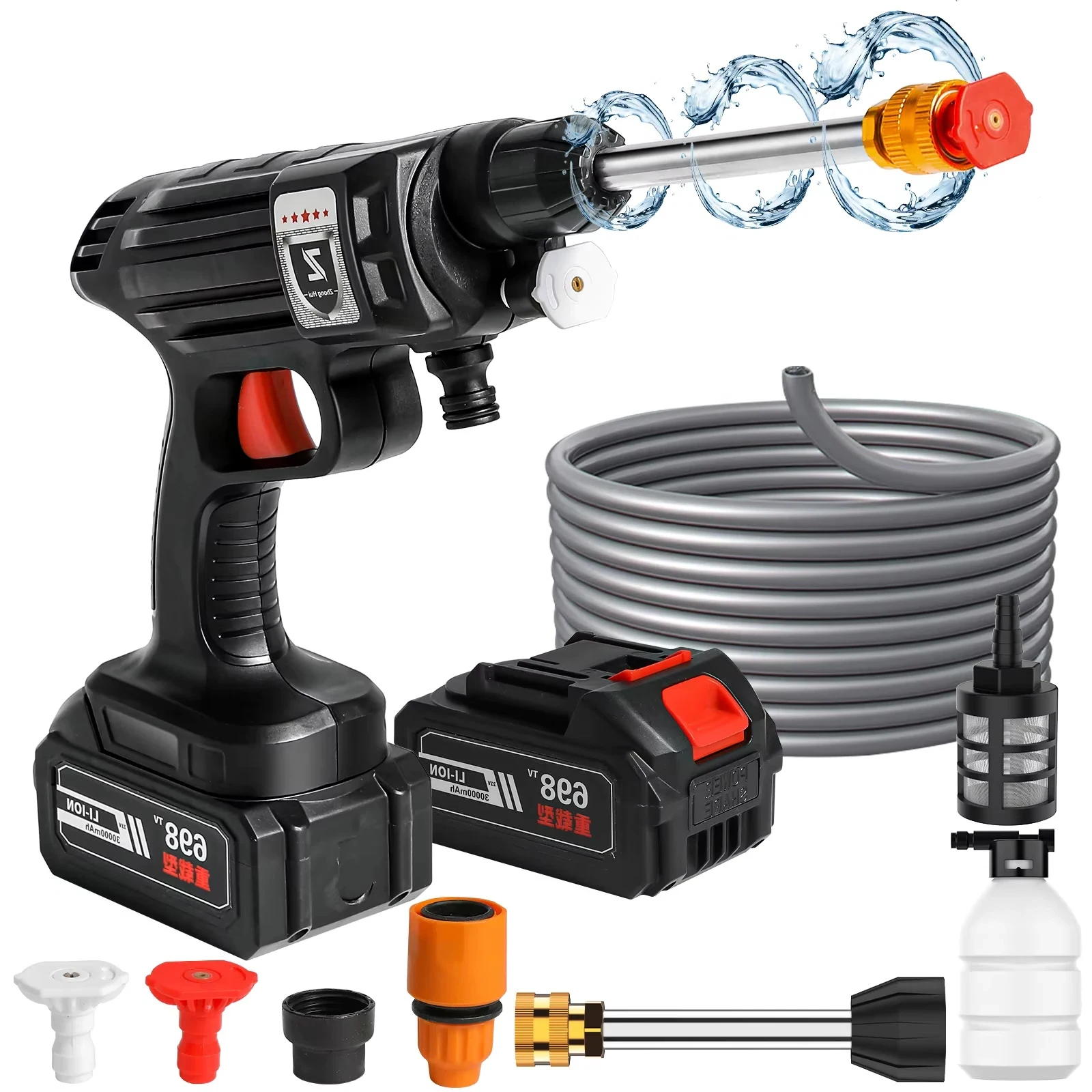 1500 W 30000 mAh Cordless Hochdruck Waschen Spray Wasser Pistole Auto Waschen Druck Wasser Garten waschmaschine Mit Batterie 1500 W 30000 mAh Cordless Hochdruck Waschen Spray Wasser Pistole Auto Waschen Druck Wasser Garten waschmaschine Mit Batterie