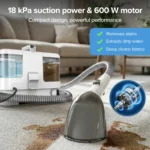 Lubluelu 16KPa Tragbarer Teppichreiniger 600W Polsterreiniger Spezieller Fleckenentferner für Haustiere Leistungsstark für Sofa und Autositze 5