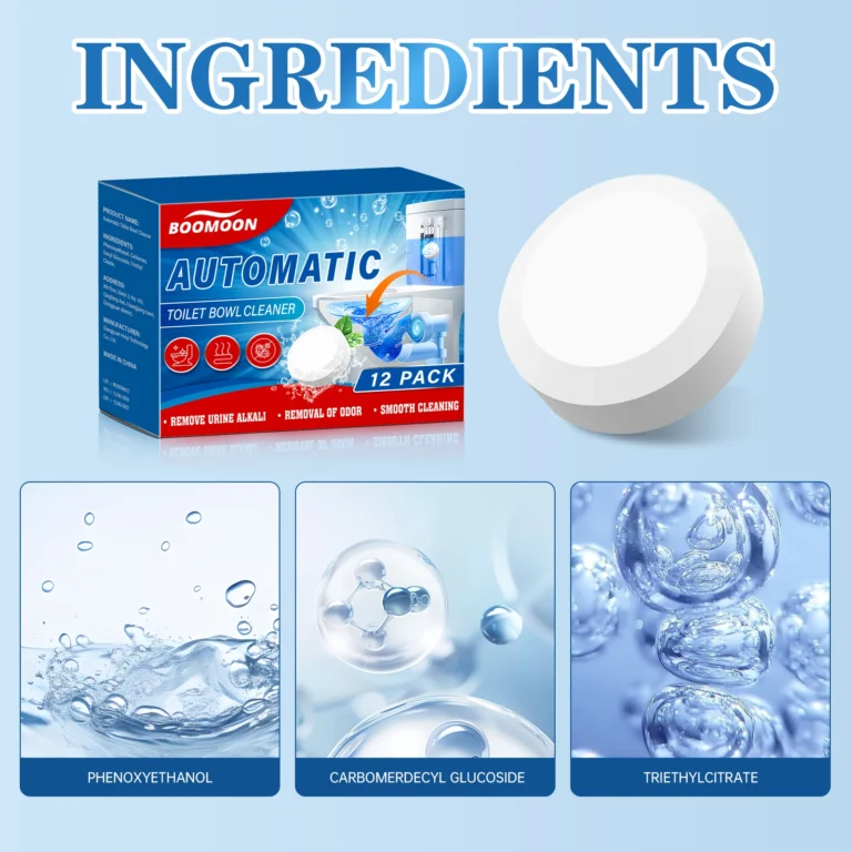 Schäumende Toilettenreiniger-Tabletten 12er-Pack - Automatische Bakterien- und Fleckenentfernung. Formel zur Tiefenreinigung und Beseitigung von Urin-Geruch. 2