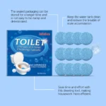 12 Stück Sauerstoffbleiche, Toilettentabletten, Brausekraft für Flecken, Kalk, frischer Duft, Deodorant, nicht chlorene Formel, Tropfenflus 3