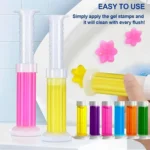 Blumenförmiges Toilettenreinigungsgel Toiletten-Deodorant-Gel Lufterfrischer Aromatisches Blumen-Reinigungsmittel Badezimmer-Duftreiniger 2