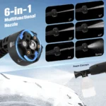 800W Kabelloser Hochdruckreiniger Hochdruck-Autowaschpistole Tragbare Haushalts-Wasserpistole mit Wiederaufladbarem Lithium-Akku 4
