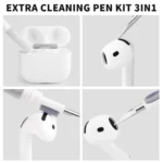 3-in-1-Bluetooth-Kopfhörer-Reinigungsstift-Werkzeug für Airpods Pro 3 2 1 Ohrhörer-Hülle, Reinigungsset, Bürstenstift für Xiaomi iPhone-Ohrhörer 5
