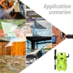 BRIEFNESS Elektrischer Hochdruckreiniger, 200 Bar 3000 W Autowaschanlage, 1-180 °   Verstellbare Düse, 7 m flexibler Schlauch, Terrassen-Autoreiniger 6