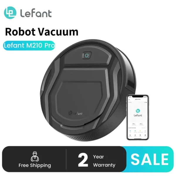 Lefant M210 Pro Roboterstaubsauger mit 2200 Pa Saugleistung, WiFi/Alexa/APP/Bluetooth, Zeitplanreinigung, Selbstaufladung, Smart für Zuhause