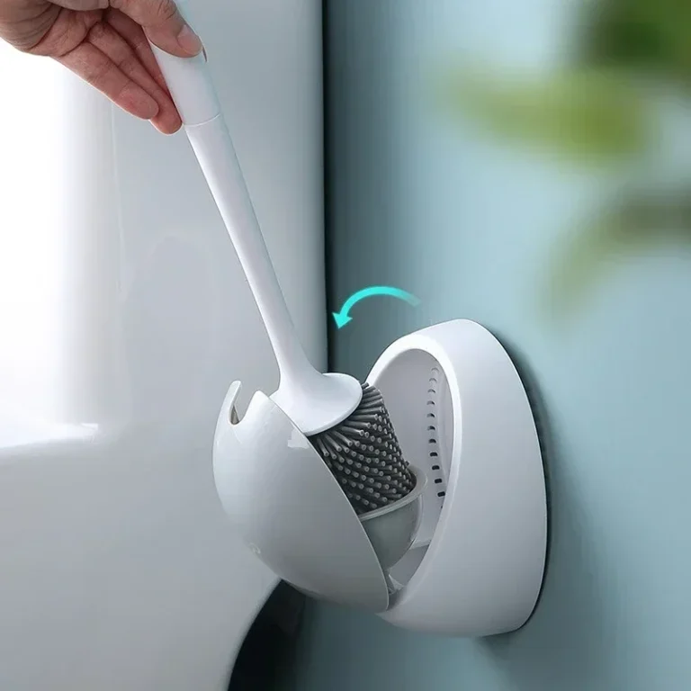 Silikon Wc Pinsel Für WC Zubehör Drainable Wc Pinsel Wand-Montiert Reinigung Werkzeuge Hause Badezimmer Zubehör Sets 2