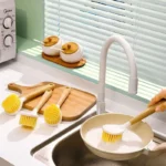 Küchen-Geschirrbürste mit langem Griff, Scheuerbürste für Pfannen, Töpfe, Reinigung der Küchenspüle, Geschirrwäscher, Geschirrspül-Reinigungswerkzeuge 4