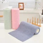Wiederverwendbare Reinigungstücher für den Haushalt, Küchentuch, Mikrofaser-Handtuchrollen, Geschirrlappen, Waschpapier, Handtuchersatz, 1 Rolle mit 20 Blatt 3