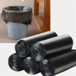 10 Rollen schwarze Müllbeutel, 1 Rolle enthält 20 Beutel, robuste Plastiktüten, geeignet für Zuhause, Büro 4