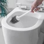 Tpr Silikon kopf Toiletten bürste Wand reinigungs bürste Lang griff Toiletten bürste Bad zubehör setzt Werkzeuge 2