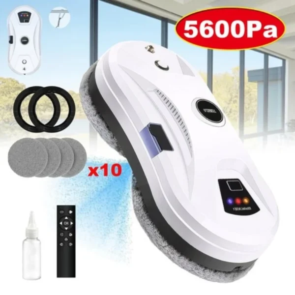 5600Pa Starke Saugkraft Steckbarer Fensterputzroboter 500mAh Eingebauter Akku Automatischer Intelligenter Glasreiniger für den Hausgebrauch