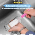 20/30cm Flaschen reinigungs bürste langer Griff weiche Schwamm bürste Wasser flasche Glas becher Wasch reiniger Werkzeug für Flaschen vakuum flaschen 2