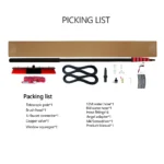 Professionelles Solarpanel-Reinigungsbürsten-Set mit 30/36 Fuß teleskopischem, wassergespeichnetem Stangensystem, Fensterabzieher mit langem Griff 6