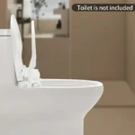 Toiletten-Bidet-Sitze, nicht elektrisch, mit selbstreinigenden Doppeldüsen, Bidet-Einsatz für Toilette mit weichem, geschlossenem Toilettensitz, Weiß 2