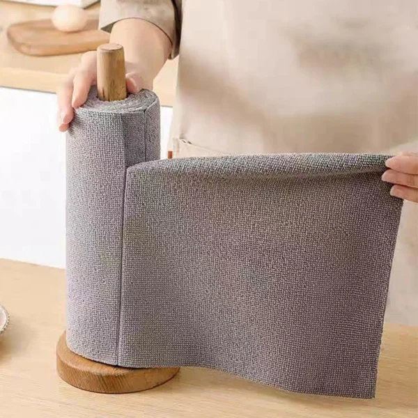 1 Stück Wiederverwendbare Reinigungstücher Haushalt Küchentuch Mikrofaser-Handtuchrollen Geschirrtücher Waschbare Papiertücher Ersatz 1 Rolle mit 20 Stück