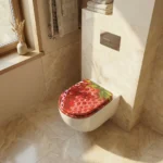 SAINOS WC-Sitz mit Soft-Close-Funktion, MDF-Holzkern, antibakteriell, oval, 370x430mm, Zinklegierungsscharnier, Tragfähigkeit bis 190 kg, einfache Montage 8