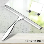 Fensterabzieher Silikonkautschuk Kratzen 10'' 12'' 14'' ZOLL Duschabzieher Edelstahl Badezimmer Glasfenster Auto mit Haken