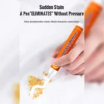 1/3 Stück tragbarer Fleckenentfernerstift ohne Waschen, tragbar, reisefreundlich, funktioniert auf Lebensmittel- und Getränkeflecken, Mehrzweck-Bleichstift 2
