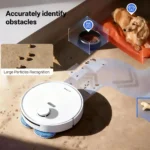COTIAR Roboterstaubsauger E50 - Roboterstaubsauger und Bodenwischer mit intelligentem Lasernavigationssystem, 9000 Pa Saugkraft, Weiß EU 6