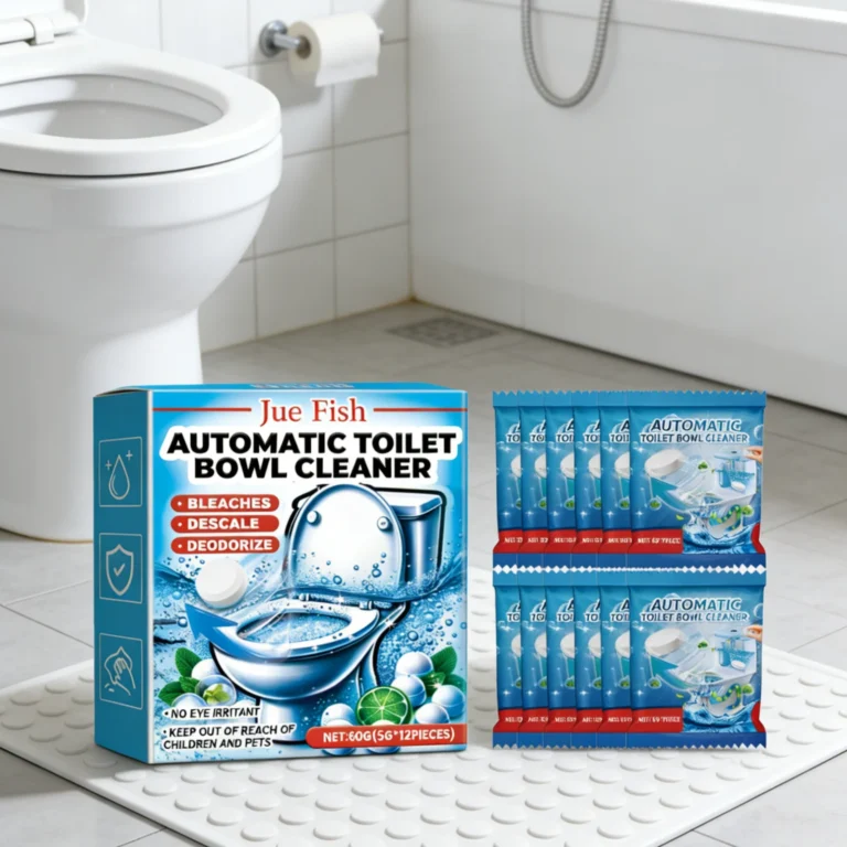 Jue Fish Automatischer Toilettenreiniger Entkalker Geruchsentferner Langanhaltender Schutz Haushalts-Toilettenreiniger Brausetabletten 2