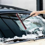 Teleskop-Fensterabzieher mit austauschbaren Klingen, ausziehbar auf 42,5 Zoll verstellbaren Reiniger für hohe Fenster, Glastüren 3