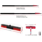 Reinigungsbürsten-Set für Photovoltaik-Solarpanel, 30/36 Teleskop-Reinigungsbürste mit wassergespeichneter Stange, Waschen, rotierende Besensystem-Ausrüstung 3