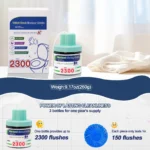 Toilettenschüsselreiniger, automatische, langlebige blaue Toilettenreinigerflasche, septische sichere Toilettenschüssel-Tabletten in Flaschen, frisches Badezimmer 3