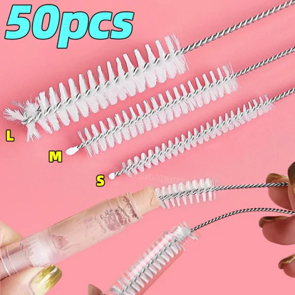 Trinkhalm-Reinigungsbürsten-Set Wiederverwendbare Röhrenreiniger Nylon Edelstahl Lange Reinigungsbürsten für Babybecher Flaschen