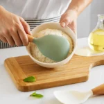 1Pcs Silikon Löffel Nicht-stick Kochen Löffel Anti-verbrühungen Topf Reis Hohe-temperatur-beständig Löffel langlebig Küche Gadgets 5