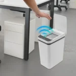BYMAOCAR Automatischer Mülleimer, Intelligenter Mülleimer, Bewegungssensor-Mülleimer für Küche und Büro, 12L Fassungsvermögen (Weiß) 5