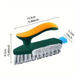 4-in-1-Bürstenrakel für Lücke, Nut, Reinigungswerkzeug, Glasschaber, Küche, Badezimmer, Boden, Reifenreiniger, Bürsten, Heimreinigungsbürste 3
