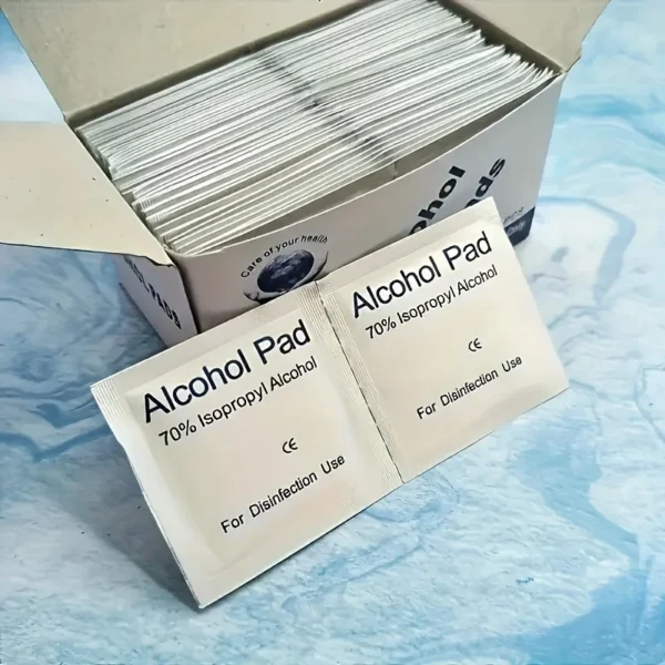 100 Stück 75 % Alkohol-Desinfektions-Wattepads, zur Reinigung von Handy-Bildschirmen und Linsen sowie zur Deinfektion des Gehörgangs