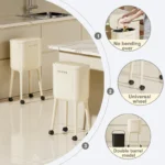 Uforu Luxuriöser Abfalleimer, Beweglicher Großraum-Mülleimer, Aufbewahrungsbox für Küche und Haushalt, Haushaltsorganizer 3