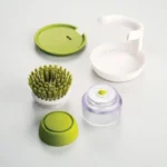Spülbürste mit Seifenspender, Mehrzweck-Seifenspender-Schrubbürste für den Haushalt, universelle Küchen-Spülbürste mit Ablage 5