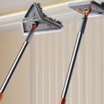 Faltbare Dreieckige Wischmopp-Sets Multifunktionales Wandreinigungs-Set für Decken Wohnzimmer-Reinigungsbürste mit Verlängerungsstange 5