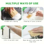 6 Stück natürliche Luffa-Peeling-Schwämme – sanfter Körperwäscher für Dusche und Bad, Reinigungspads aus Bambusfaser 2042 5