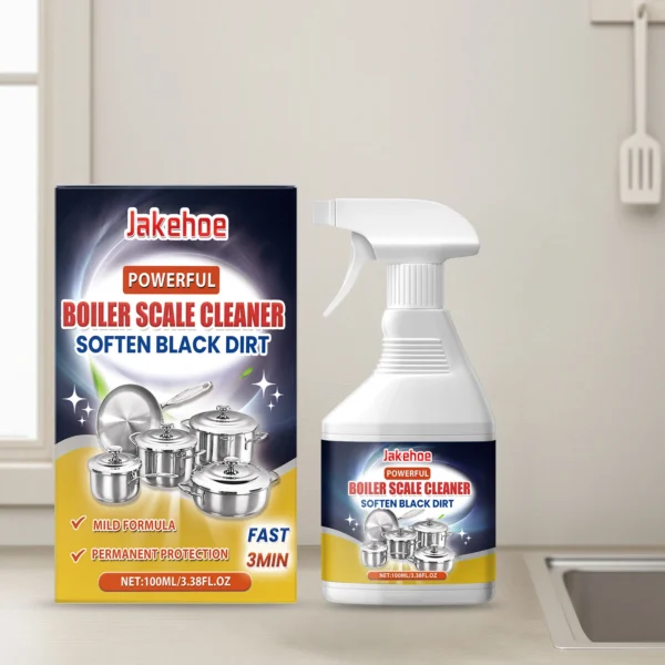 Jakehoe Burnt Residue Remover Spray für Töpfe, Pfannen, Herd, robuster schwarzer Fleckenfettreiniger, Küchenentfetter, 100 ml, ungiftig