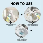 WC-Reinigungsschaum Badezimmer Tiefenreinigungsspray Starker Geruchsentferner Zitronenduft Wannen- und Fliesenreiniger Schnellreinigung 120ml 5