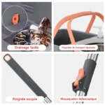 Neuer Abnehmbarer Doppel-Eimer-Wischmopp-Set mit 360°-Drehfunktion °   Drehbarer Bodenreinigungsmop mit Wiederverwendbaren Mikrofaserköpfen für die Hausreinigung 5