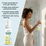 WC-Reinigungsschaum Badezimmer Tiefenreinigungsspray Starker Geruchsentferner Zitronenduft Wannen- und Fliesenreiniger Schnellreinigung 120ml 6