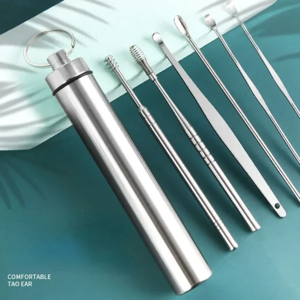 Ohrenreiniger Ohrenschmalz-Entferner Reinigungsset Pickers Pick Ohrenschmalz Kürette Löffel Pflege Entfernungswerkzeug für Baby Erwachsene Ohrenpflege