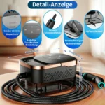 Tragbarer Dampfreiniger, 15s Schnellaufheizung 105 ℃   Temperaturregulierung, 1350 ml Wassertank, für Auto/Zuhause/Fliesen/Möbel + 10 Zubehörteile 5