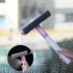 3-in-1-Fensterreinigungsbürste, Glaswischer für Badezimmerspiegel, Fenster mit Spray, doppelseitiger Fensterreiniger, Rakelwischer