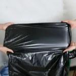 50 Stück robuste, extra große Müllbeutel, schwarz, Einweg-Müllbeutel für Haushalt, Küche, Hotel, Restaurant, tägliche Reinigung 5