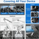 32-in-1 Handy-Reinigungsset für iPhone Android Ladeanschluss-Reiniger Tastatur Laptop Airpods Kameralinse mit Stylus-Stift 2
