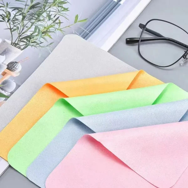 5PCS Brillen Reinigungstuch Mikrofaser Anpassbare Für Bildschirme Linsen Nylon Oder Polaroid Gläser 15*18cm Zufällige Farbe