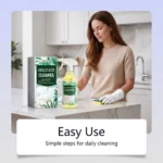 Oxalsäure-Reiniger 100ml Badezimmer & Küche Fleckenentferner mit Schwamm & Handschuhen für Toilette, Fliesen & Fugen Tiefenreinigungsspray 6